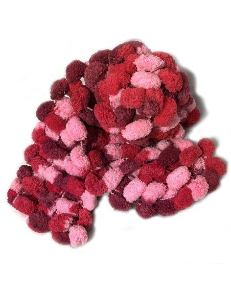 Bufanda Pashmina Pompón tejida a mano cuello Lana abrigo