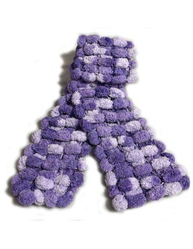 Bufanda Pashmina Pompón tejida a mano cuello Lana abrigo