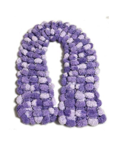Bufanda Pashmina Pompón tejida a mano cuello Lana abrigo