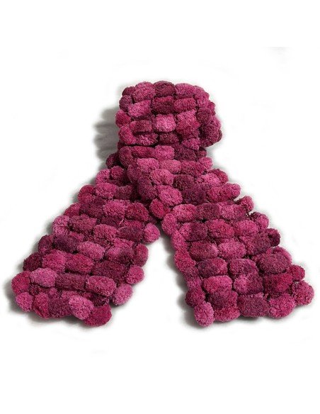 Bufanda Pashmina Pompón tejida a mano cuello Lana abrigo