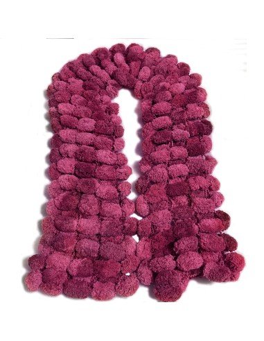 Bufanda Pashmina Pompón tejida a mano cuello Lana abrigo