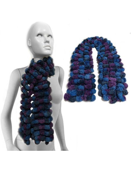 Bufanda Pashmina Pompón tejida a mano cuello Lana abrigo Bufanda Pashmina Pompón tejida a mano cuello Lana abrigo