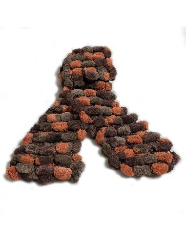 Bufanda Pashmina Pompón tejida a mano cuello Lana abrigo