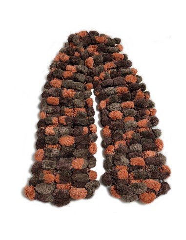 Bufanda Pashmina Pompón tejida a mano cuello Lana abrigo