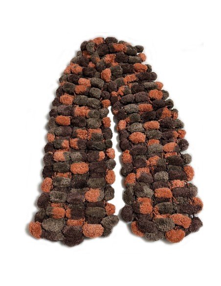 Bufanda Pashmina Pompón tejida a mano cuello Lana abrigo