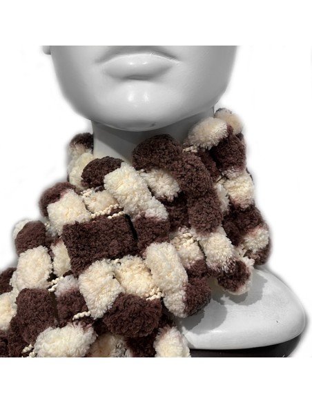 Bufanda Pashmina Pompón tejida a mano cuello Lana abrigo Bufanda Pashmina Pompón tejida a mano cuello Lana abrigo