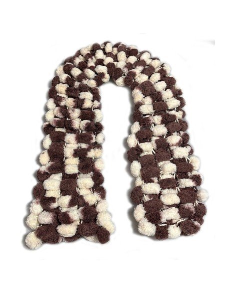 Bufanda Pashmina Pompón tejida a mano cuello Lana abrigo Bufanda Pashmina Pompón tejida a mano cuello Lana abrigo