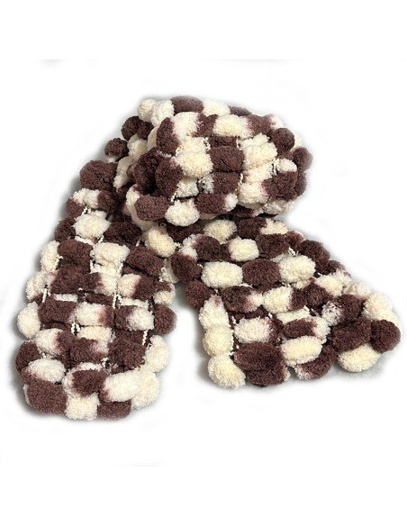 Bufanda Pashmina Pompón tejida a mano cuello Lana abrigo Bufanda Pashmina Pompón tejida a mano cuello Lana abrigo