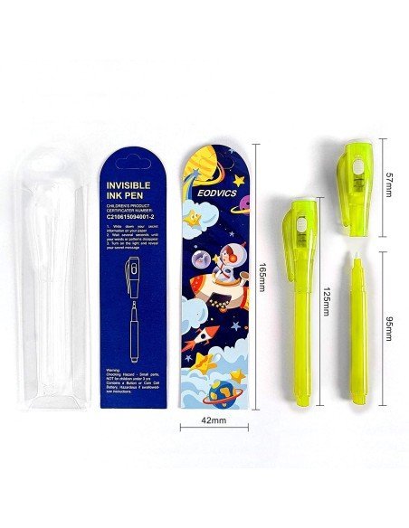 ⭐ Lapicero mágico, esfero con tinta invisible se revela con la luz UV ⭐ Lapicero mágico, esfero con tinta invisible se revela con la luz UV