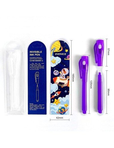 ⭐ Lapicero mágico, esfero con tinta invisible se revela con la luz UV