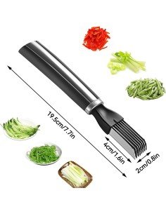 ⭐ Cortador Metálico de Cebolla tirillas perfectas en un solo corte 2