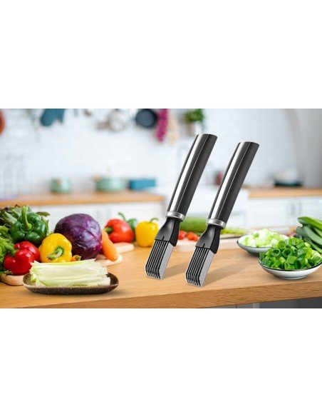 ⭐ Cortador Metálico de Cebolla tirillas perfectas en un solo corte