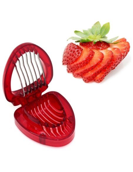 ⭐ Rebanador Cortador d Fresa tajadas perfectas Kitchen Strawberry Slicer