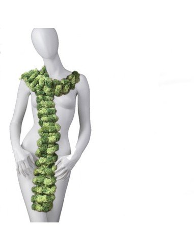 Bufanda Pashmina Pompón tejida a mano cuello Lana abrigo