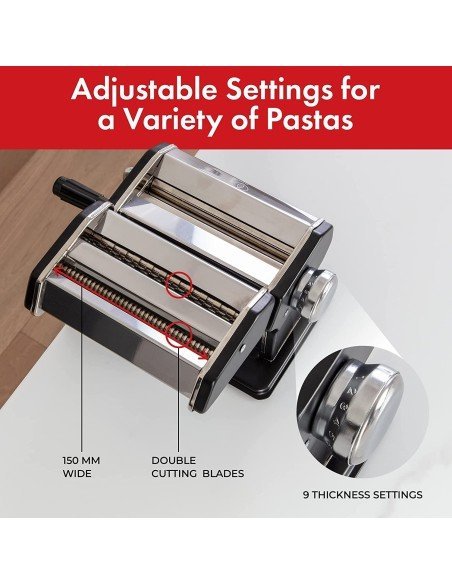 ⭐ Máquina para hacer pasta en Acero Inoxidable spaghetti comida italiana ⭐ Máquina para hacer pasta en Acero Inoxidable spaghetti comida italiana