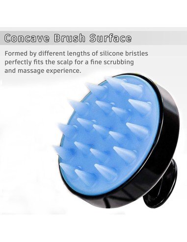 ⭐ Masajeador Capilar Aplica Shampoo Cepillo de masaje cuero cabelludo