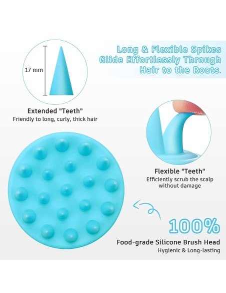 ⭐ Masajeador Capilar Aplica Shampoo Cepillo de masaje cuero cabelludo ⭐ Masajeador Capilar Aplica Shampoo Cepillo de masaje cuero cabelludo