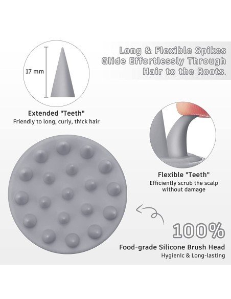 ⭐ Masajeador Capilar Aplica Shampoo Cepillo de masaje cuero cabelludo ⭐ Masajeador Capilar Aplica Shampoo Cepillo de masaje cuero cabelludo