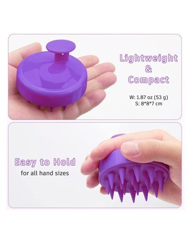 ⭐ Masajeador Capilar Aplica Shampoo Cepillo de masaje cuero cabelludo