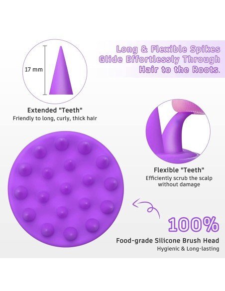 ⭐ Masajeador Capilar Aplica Shampoo Cepillo de masaje cuero cabelludo ⭐ Masajeador Capilar Aplica Shampoo Cepillo de masaje cuero cabelludo