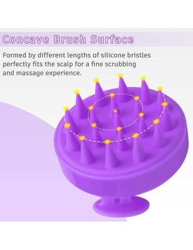 ⭐ Masajeador Capilar Aplica Shampoo Cepillo de masaje cuero cabelludo