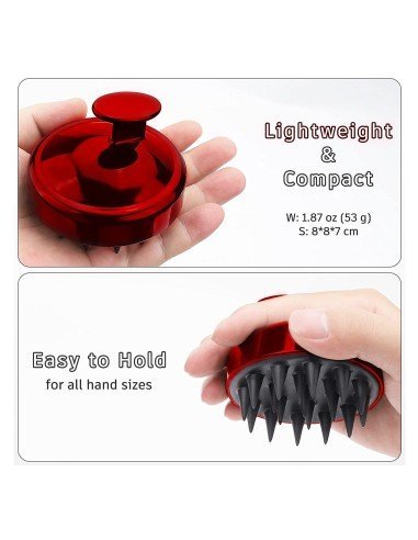 ⭐ Masajeador Capilar Aplica Shampoo Cepillo de masaje cuero cabelludo