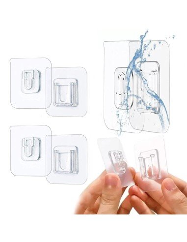 ⭐ Soporte Doble Adhesivo de Pared Multiuso Gancho para Colgar Control TV