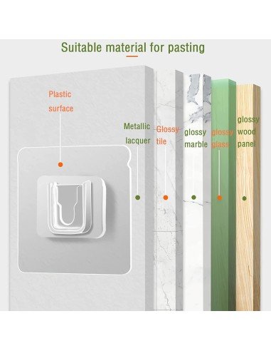 ⭐ Soporte Doble Adhesivo de Pared Multiuso Gancho para Colgar Control TV