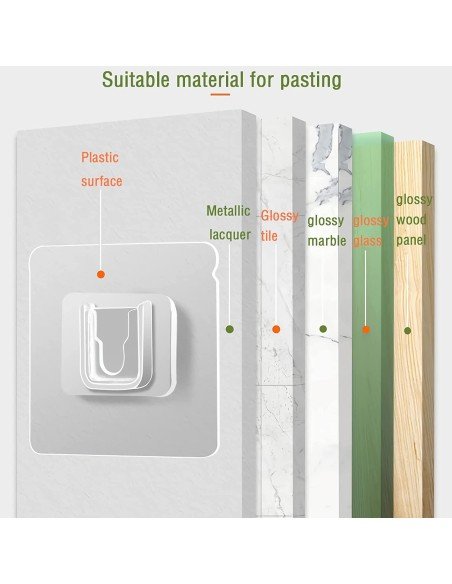 ⭐ Soporte Doble Adhesivo de Pared Multiuso Gancho para Colgar Control TV