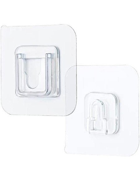 ⭐ Soporte Doble Adhesivo de Pared Multiuso Gancho para Colgar Control TV