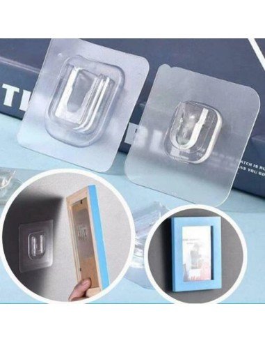 ⭐ Soporte Doble Adhesivo de Pared Multiuso Gancho para Colgar Control TV