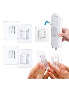 ⭐ Soporte Doble Adhesivo de Pared Multiuso Gancho para Colgar Control TV 2