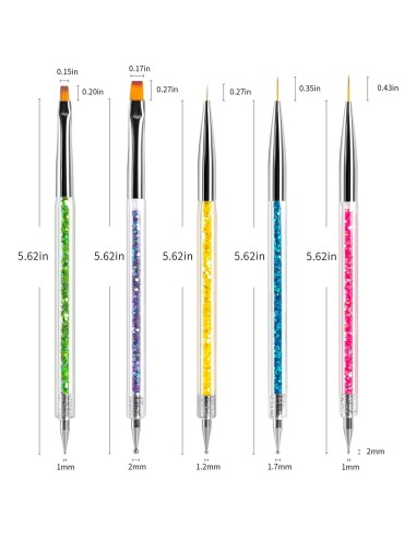 ⭐ Set x6 Pinceles Rainbow Brush Arco Iris Arte Escolar