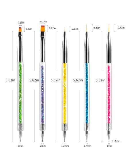 ⭐ Set x6 Pinceles Rainbow Brush Arco Iris Arte Escolar