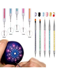 ⭐ Set x6 Pinceles Rainbow Brush Arco Iris Arte Escolar 2