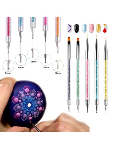 ⭐ Set x6 Pinceles Rainbow Brush Arco Iris Arte Escolar