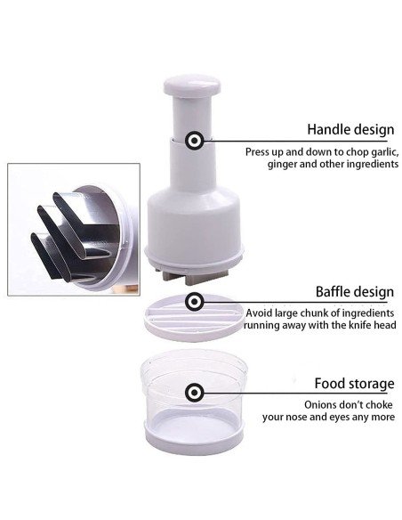 ⭐ Picadora Manual Cortador de Cebolla Ajo Jengibre
