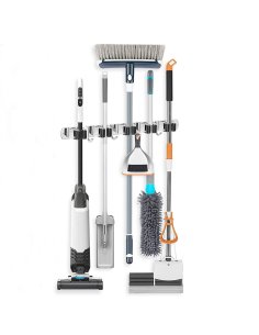 ⭐ Soporte Organizador Escobas Acero Inoxidable Multiusos