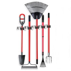 ⭐ Soporte Organizador Escobas Acero Inoxidable Multiusos