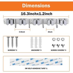 ⭐ Soporte Organizador Escobas Acero Inoxidable Multiusos