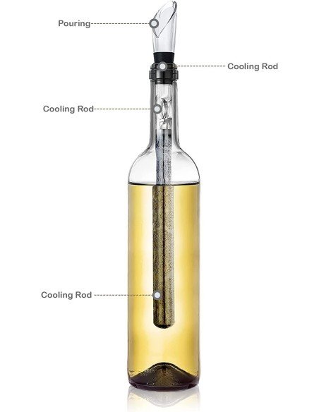 ⭐ Enfriador de Vino en Acero inoxidable, vino a su temperatura adecuada