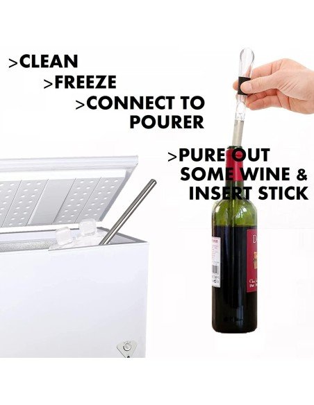 ⭐ Enfriador de Vino en Acero inoxidable, vino a su temperatura adecuada