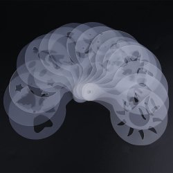 Kit Arte Latte Espolvoreador con Lápiz y Moldes Plantillas decoración Capuccino Café