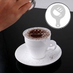 Kit Arte Latte Espolvoreador con Lápiz y Moldes Plantillas decoración Capuccino Café