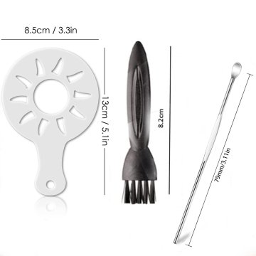 Kit Arte Latte Espolvoreador con Lápiz y Moldes Plantillas decoración Capuccino Café