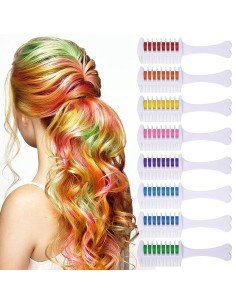 ⭐ Set x6 Peine De Tiza Para Cabello Tinte Temporal Brillante