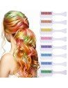 ⭐ Set x6 Peine De Tiza Para Cabello Tinte Temporal Brillante