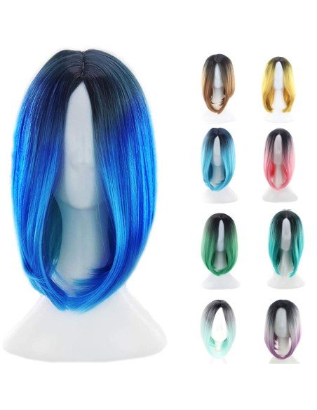 ⭐  Peluca Balayage Cosplay Degradee Kanekalon 30cm Uso Diario