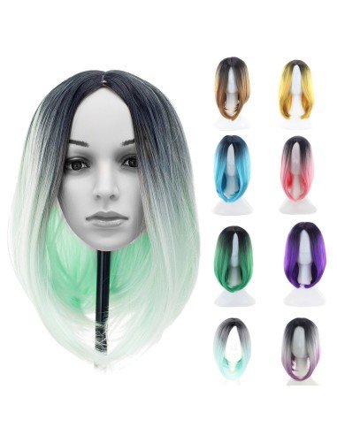 ⭐  Peluca Balayage Cosplay Degradee Kanekalon 30cm Uso Diario