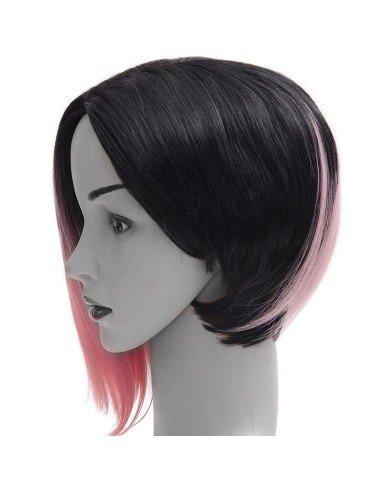 ⭐  Peluca Corta Kanekalon Corte Recto Apariencia Natural